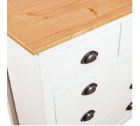 Remise 2026®Enfilade de rangement Blanc - Buffet Hill Blanc 79x40x80cm - Bois de pin solide 137 9357482