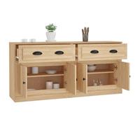 Remise 2026®Enfilade de rangement Brun - Buffets 2 pcs - Meuble de salon - Chêne sonoma - Bois d'ingénierie 887 3892352
