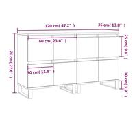 Remise 2026®Enfilade de rangement Gris - Buffets 2 pcs - Meuble de salon - gris béton - Bois d'ingénierie 861 6824133
