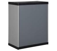 Remise 2026®Gris - Armoire de rangement de jardin - grand stockage - Haut de rangement - 1 étagère Gris/noir 68x40x85cm 471 87745