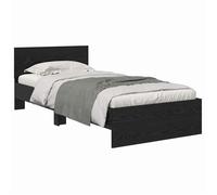 ""Remise 2026""Lit 1 places Noir - 90x190 cm - LEMON® - Cadre de lit Chêne noir 90x190 cm - Bois d'ingénierie 2080743