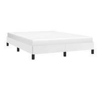 ""Remise 2026""Lit 2 places Blanc - 140x190 cm - LEMON® - Cadre de lit - sans matelas - blanc 140x190 cm similicuir 4156746
