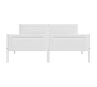 ""Remise 2026""Lit 2 places Blanc - 140x200 cm - LEMON® - Cadre de lit - sans matelas - bois massif de pin blanc 140x200 cm 3108241