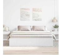 ""Remise 2026""Lit 2 places Blanc - 180x200 cm - LEMON® - Cadre de lit - sans matelas - blanc 180x200 cm 4369708