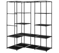 Remise 2026®Meuble vêtements Noir - Garde-robe - grand stockage - Armoire penderie - d'angle Noir - 130x87x169cm 780 7911251