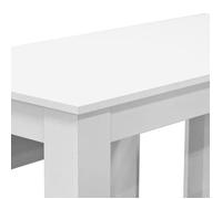 Remise 2026®Table cuisine 2 personnes + 2 chaises Blanc - Table de salle à manger et bancs 3 pcs - Bois d'ingénierie - Blanc - 25