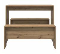 Remise 2026®Table cuisine 2 personnes + 2 chaises Brun - Ensemble table à manger et bancs 3 pcs - Bois d'ingénierie 202 1644907