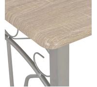 Remise 2026®Table cuisine 2 personnes + 2 chaises Gris - Ensemble de bar 3 pcs - Bois et acier 811 3506566