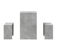 Remise 2026®Table cuisine 2 personnes + 2 chaises Gris - Ensemble table à manger et bancs 3 pcs - Bois d'ingénierie 915 4820438