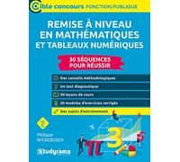 REMISE À NIVEAU EN MATHÉMATIQUES ET TABLEAUX NUMÉRIQUES: Catégorie C