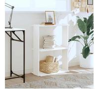 ""Remise""Armoire de livres - Bibliothèque - à 3 niveaux - blanc 60 x 30 x 80 cm bois d'ingénierie JILIMAISON2025 61070422