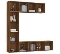 ""Remise""Armoire de livres - Ensemble Bibliothèque - meuble TV 3 pcs chêne marron - 180 x 30 x 180cm JILIMAISON2025 77759785