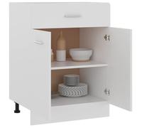 ""Remise""Armoire de plancher à tiroir ""Lyon"" - Buffet Bahut de cuisine/Meuble bas - Blanc JILIMAISON2025 3110442