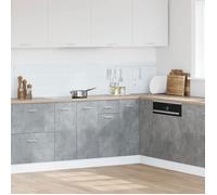 ""Remise""Armoire de plancher à tiroir ""Lyon"" - Buffet Bahut de cuisine/Meuble bas - Gris béton 40x46x81,5 cm JILIMAISON2025 7954264