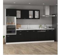 ""Remise""Armoire de plancher à tiroir ""Lyon"" - Buffet Bahut de cuisine/Meuble bas - Noir 50x46x81,5 cm JILIMAISON2025 4526584