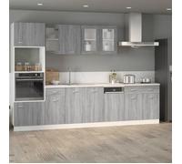 ""Remise""Armoire de plancher à tiroir ""Lyon"" - Buffet Bahut de cuisine/Meuble bas - Sonoma gris 80x46x81,5 cm JILIMAISON2025 4117294