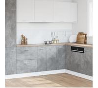 ""Remise""Armoire de plancher d'évier ""Lyon"" - Buffet Bahut de cuisine/Meuble bas - gris béton 80x46x81,5 cm JILIMAISON2025 7873479