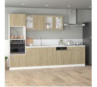 ""Remise""Armoire de plancher tiroir ""Lyon"" - Buffet Bahut de cuisine/Meuble bas - Chêne sonoma 80x46x81,5 cm JILIMAISON2025 6397323