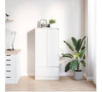 ""Remise""Armoire de rangement/Armoire - grand espace - avec tiroir blanc 55,5 x 34 x 119,5 cm bois d'ingénierie *aspect