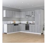 ""Remise""Armoire de rangement suspendue Pour cuisine - Meuble haut/ Armoire d'angle suspendue ""Lyon"" Sonoma gris ,bois d'ingénierie