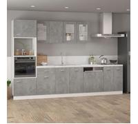 ""Remise""Armoire de rangement suspendue Pour cuisine - Meuble haut ""Lyon"" Gris béton 39,5 x 31 x 60 cm JILIMAISON2025 2431434