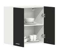 ""Remise""Armoire de rangement suspendue Pour cuisine - Meuble haut ""Lyon"" Noir 60 x 31 x 60 cm ,bois d'ingénierie JILIMAISON2025