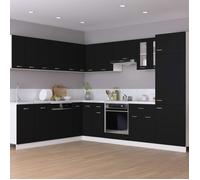 ""Remise""Armoire de rangement suspendue Pour cuisine - Meuble haut ""Lyon"" Noir 80 x 31 x 60 cm ,bois d’ingénierie JILIMAISON2025