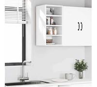 ""Remise""Armoire de rangement suspendue Pour cuisine - Meuble haut ""Riga"" blanc 30 x 29,5 x 60 cm ,bois d'ingénierie JILIMAISON2025