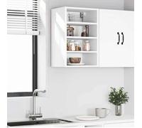 ""Remise""Armoire de rangement suspendue Pour cuisine - Meuble haut ""Riga"" blanc 40 x 29,5 x 60 cm ,bois d'ingénierie JILIMAISON2025