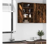 ""Remise""Armoire de rangement suspendue Pour cuisine - Meuble haut ""Riga"" chêne fumé 40 x 29,5 x 60 cm JILIMAISON2025 5701149