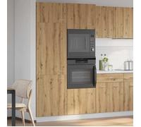 ""Remise""Armoire de réfrigérateur ""Lyon"" - Buffet Bahut de cuisine/Meuble bas - chêne artisanal 60x57x207 cm JILIMAISON2025 1608799