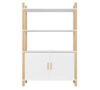 ""Remise""Armoire haute/Buffet haut - Décor salon/cuisine - Blanc 80 x 40 x 121 cm Bois d'ingénierie *aspect pratique4231562