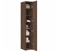 ""Remise""Armoire haute/Buffet haut - Décor salon/cuisine - chêne marron 30 x 42,5 x 185 cm bois d'ingénierie *aspect pratique8792955