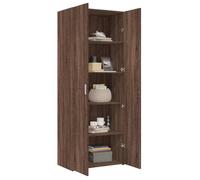""Remise""Armoire haute/Buffet haut - Décor salon/cuisine - chêne marron 70 x 42,5 x 185 cm bois d'ingénierie *aspect pratique2551018