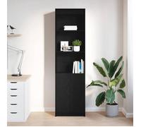 ""Remise""Armoire haute/Buffet haut - Décor salon/cuisine - chêne noir 50 x 35 x 180 cm bois d'ingénierie *aspect pratique7301561