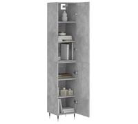 ""Remise""Armoire haute/Buffet haut - Décor salon/cuisine - Gris béton 34,5 x 34 x 180 cm Bois d'ingénierie *aspect pratique9661766