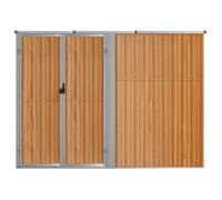 ""Remise""Armoire Malle de jardin Abri à outils de jardin marron 225 x 89 x 161 cm acier galvanisé JILIMAISON2025 96410542