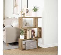 ""Remise""Bibliothèque - Étagère séparatrice de pièce à 3 niveaux - chêne artisanal - JILIMAISON2025 15832122