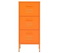 ""Remise""Buffet bahut commode - SUMMER - Armoire de rangement Orange 42 5 x 35 x 101 5 cm Acier JILIMAISON2025 80163287