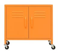 ""Remise""Buffet bahut commode - SUMMER - Armoire de rangement Orange 60 x 35 x 56 cm Acier JILIMAISON2025 91129911