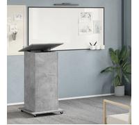 ""Remise""Bureau informatique - Table Pupitre avec roues et tiroir gris béton - bois d'ingénierie JILIMAISON2025 15897418