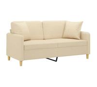 ""Remise""Canapé - CLIC-CLAC - 2 places avec oreillers décoratifs crème 140 cm tissu JILIMAISON2025 46308932