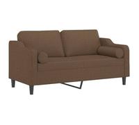 ""Remise""Canapé - CLIC-CLAC - 2 places avec oreillers décoratifs marron 140 cm tissu JILIMAISON2025 59794820