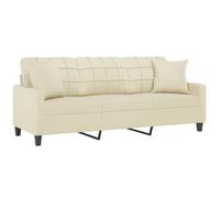 ""Remise""Canapé - CLIC-CLAC - 3 places avec oreillers crème 180 cm similicuir JILIMAISON2025 72418874