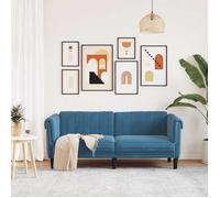 ""Remise""Canapé - CLIC-CLAC - à 2 places bleu velours JILIMAISON2025 69899047