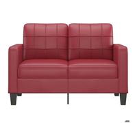 ""Remise""Canapé - CLIC-CLAC - à 2 places Rouge bordeau x 120 cm Similicuir JILIMAISON2025 85694711