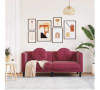 ""Remise""Canapé - CLIC-CLAC - avec coussins 2 places rouge bordeau x velours JILIMAISON2025 91395783