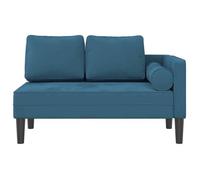 ""Remise""Canapé-Lit longue/ Chaise longue - LMT - avec coussins bleu velours JILIMAISON2025 8022155