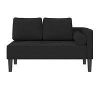 ""Remise""Canapé-Lit longue/ Chaise longue - LMT - avec coussins noir velours JILIMAISON2025 3342525