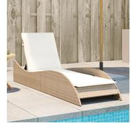 ""Remise""Chaise longue - JMS - Bain de soleil avec coussin beige 60 x 205 x 73 cm - Résine tressée MAIOSN2025 2705690